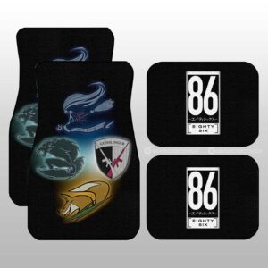 86 Anime Symbols Car Floor Mats Custom 86 Anime Car Accessories