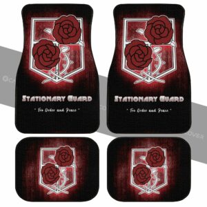 AOT Stationary Guard Car Floor Mats Custom Anime Attack On Titan Car Accessories