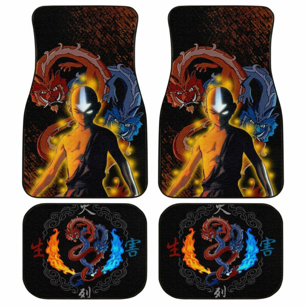 Aang Car Floor Mats Custom The Last Airbender Avatar Anime Car Accessories Anime Gifts Idea