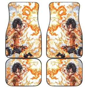 Ace One Piece Fire Brust Car Floor Mats 191103