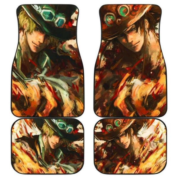 Ace Sabo Handsome One Piece Anime Car Floor Mats 191103