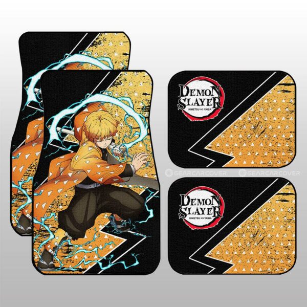 Agatsuma Zenitsu Car Floor Mats Custom Demon Slayer Anime Car Accessories