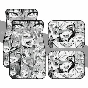 Ahegao Car Floor Mats Custom Manga Style Car Accessories