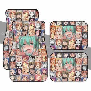 Ahegao Miku Car Floor Mats Custom Car Interior Accessories