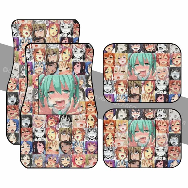 Ahegao Miku Car Floor Mats Custom Car Interior Accessories