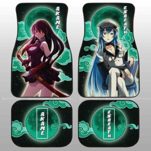 Akame And Esdeath Car Floor Mats Custom Akame Ga Kill Anime Gifts For Fans