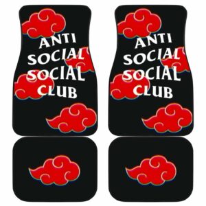 Akatsuki Anti Social Car Floor Mats Custom Anime Car Accessories