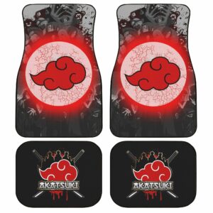 Akatsuki Cloud Car Floor Mats Custom Anime Naruto Car Interior Accessories