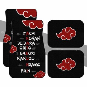 Akatsuki Member Names Car Floor Mats Custom Naruto Anime Car Accessories