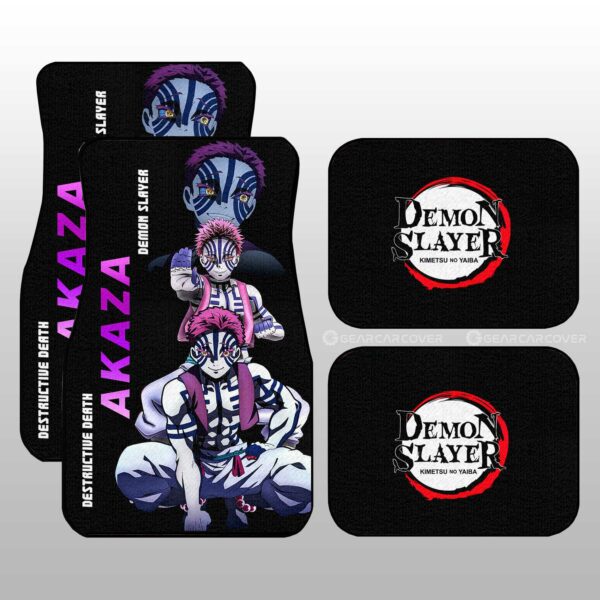 Akaza Car Floor Mats Custom Demon Slayer Anime Gifts Idea For Fans