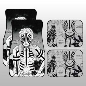 Akaza Car Floor Mats Custom Kimetsu No Yaiba Manga Car Accessories