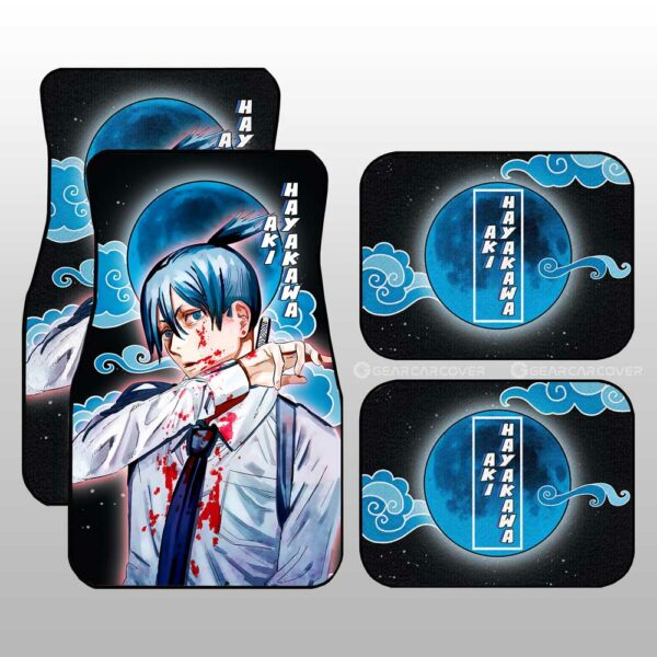 Aki Hayakawa Car Floor Mats Custom Chainsaw Man Anime Gifts Idea For Fans