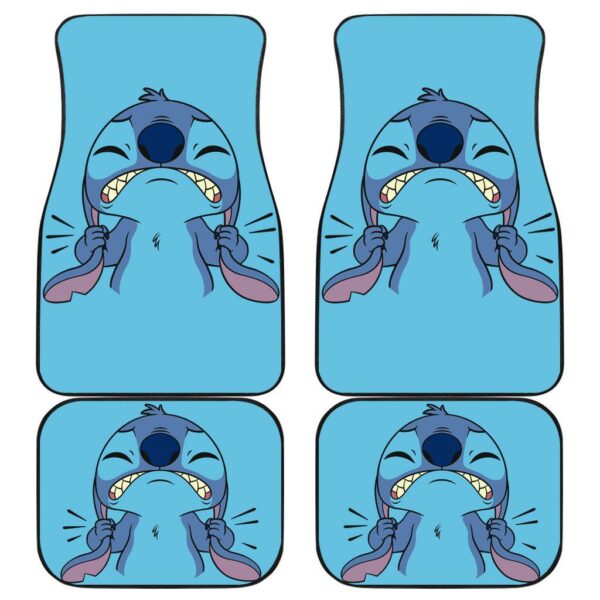 Angry Stitch Car Floor Mats Disney Cartoon Fan Gift H200307