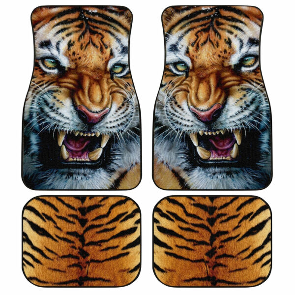 Angry Tiger Car Floor Mats Custom Wild Animal Car Accessories