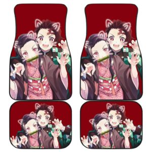 Anime Car Floor Mats Nezuko Kamado & Tanjiro Kamado