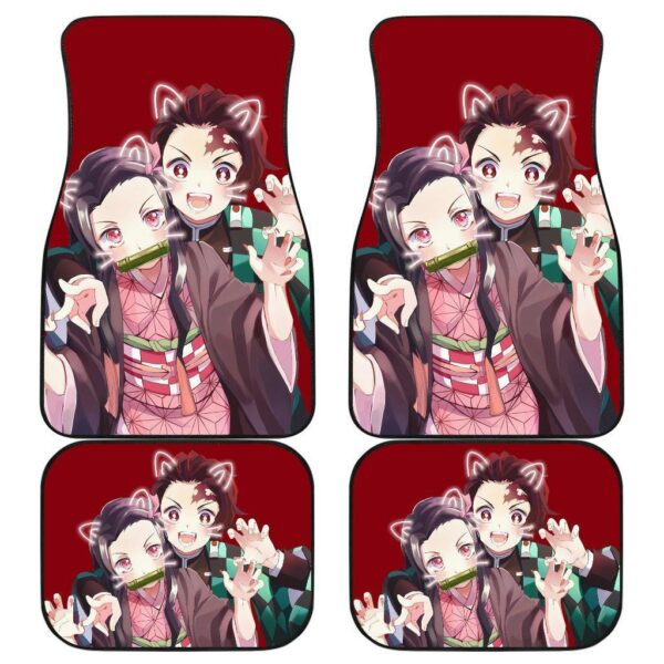 Anime Car Floor Mats Nezuko Kamado & Tanjiro Kamado