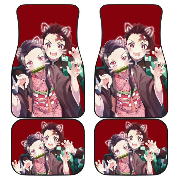 Anime Car Floor Mats Nezuko Kamado & Tanjiro Kamado H1223