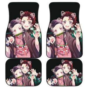 Anime Car Floor Mats Tanjiro Kamado & Nezuko Kamado H1223