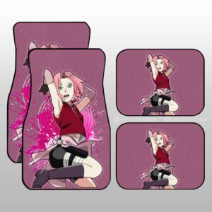 Anime Girl Haruno Sakura Car Floor Mats Custom Naruto Anime Gifts For Fans