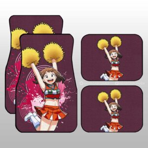 Anime Girl Ochaco Uraraka Car Floor Mats Custom My Hero Academia Anime Car Accessories