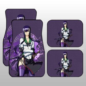 Anime Girl Saeko Busujima Car Floor Mats Custom High School Of The Dead Anime Car Accessories