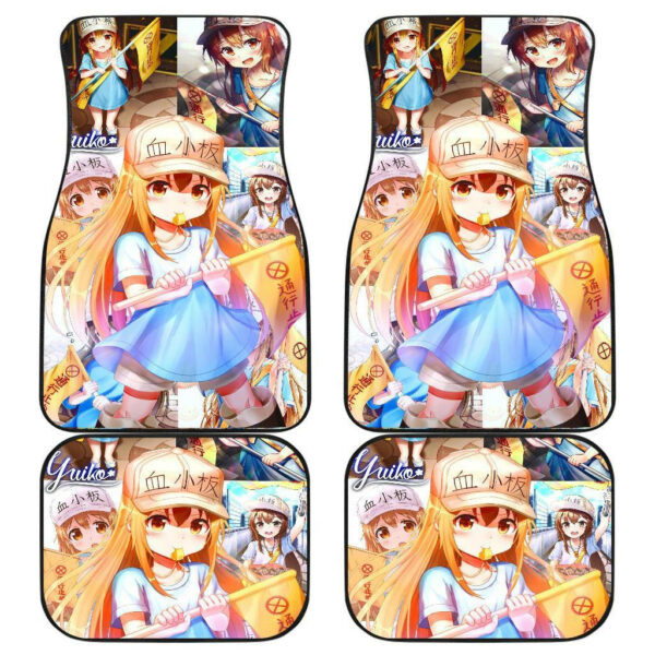 Anime Girl Yellow Hair Car Floor Mats 191017