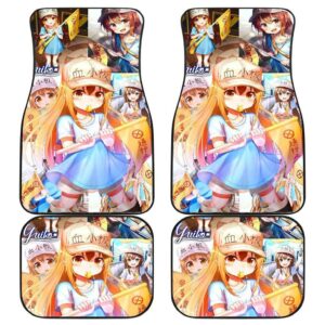 Anime Girl Yellow Hair Car Floor Mats