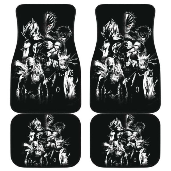 Anime Heroes Black & White theme Car Floor Mats 191103