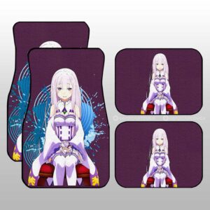 Anime Sexy Girl Emilia Car Floor Mats Custom Re:Zero Anime Car Accessories