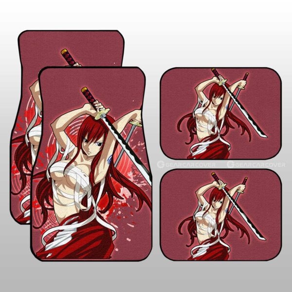 Anime Sexy Girl Erza Scarlet Car Floor Mats Custom Fairy Tail Anime Gifts For Fans