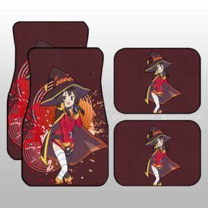 Anime Sexy Girl Megumin Car Floor Mats Custom KonoSuba Anime Car Accessories