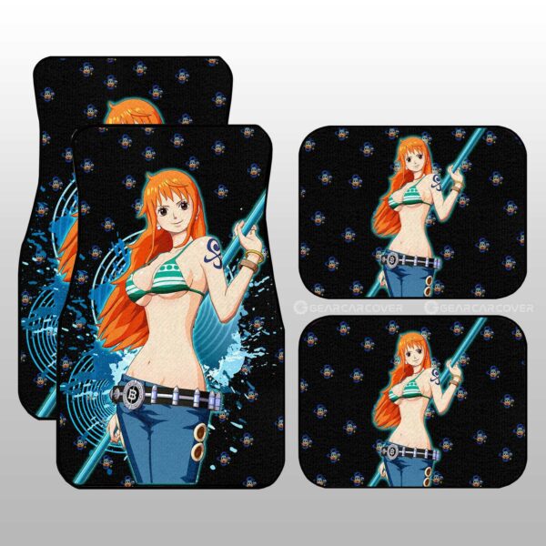 Anime Sexy Girl Nami Car Floor Mats Custom One Piece Anime Gifts For Fans