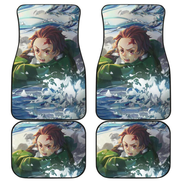 Anime Tanjiro Kamado Car Floor Mats Kimetsu No Yaiba H1223