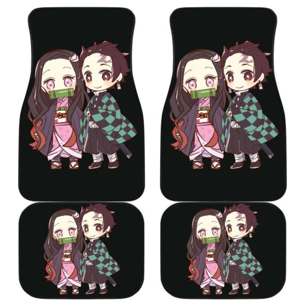 Anime Tanjiro Kamado & Nezuko Kamado Car Floor Mats H1223