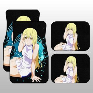 Anime Waifu Girl Ais Wallenstein Car Floor Mats Custom Dungeon Ni Deai Wo Motomeru Car Accessories