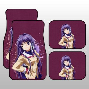 Anime Waifu Girl Kyou Fujibayashi Car Floor Mats Custom Clannad Anime Car Accessories