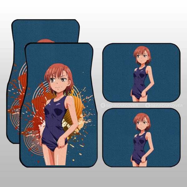 Anime Waifu Girl Mikoto Misaka Car Floor Mats Custom A Certain Magical Index Anime Car Accessories