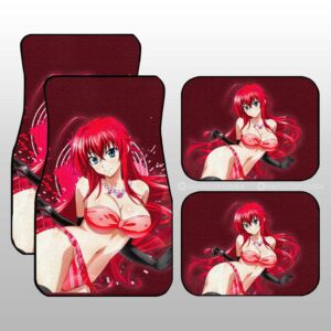 Anime Waifu Girl Rias Car Floor Mats Custom High School DxD Anime Gifts For Fans