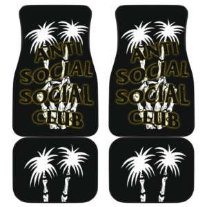 Anti Social Club Skeleton Hand Car Floor Mats