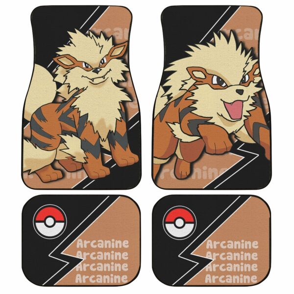 Arcanine Car Floor Mats Custom Anime Pokemon Car Interior Accessories