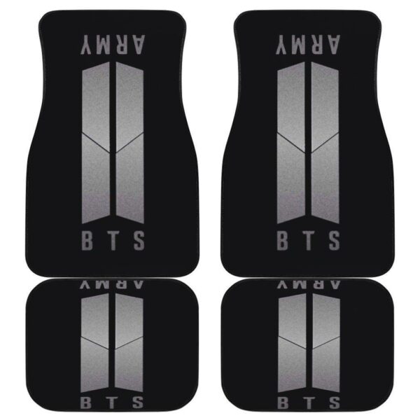 Army And Bts In Black Theme Car Floor Mats