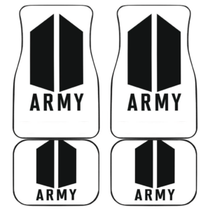 Army BTS White theme Car Floor Mats 191017