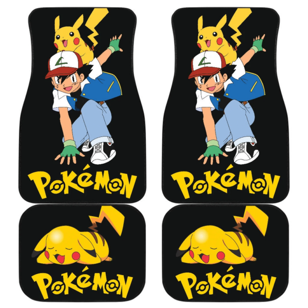 Ask Ketchum & Pikachu Car Floor Mats Pokemon Anime H200221