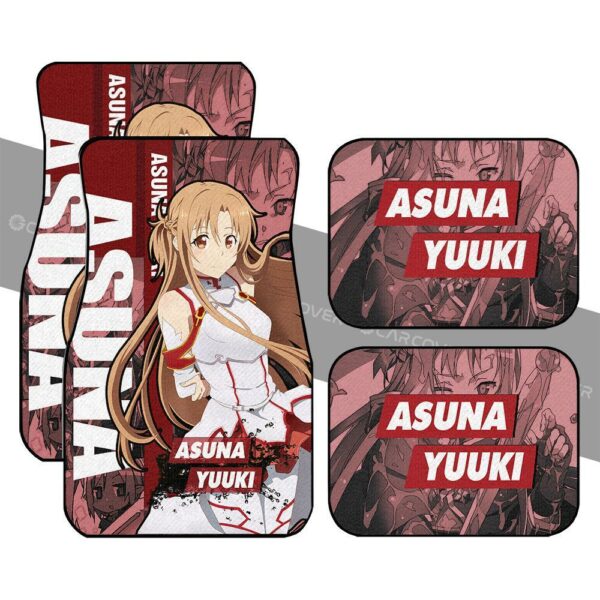 Asuna Yuuki Car Floor Mats Custom Sword Art Online Anime Car Accessories Gifts Idea