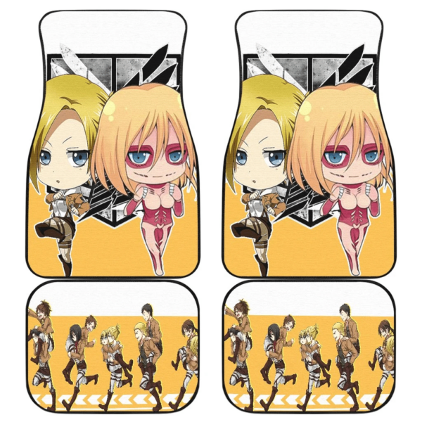 Attack On Titan Anime AOT Annie Chibi Titan Car Floor Mats