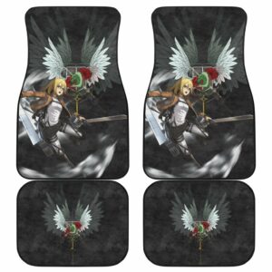 Attack On Titan Anime Car Floor Mats AOT Historia Fighting Artwork Wings Of Roses Car Mats