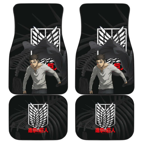 Attack On Titan Anime  Car Floor Mats – Eren Take Off Cloak Monster Skeleton  Car Mats