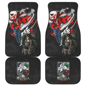 Attack On Titan Anime  Car Floor Mats – Levi Colossal Titan Transformer Metal AOT Corps Car Mats