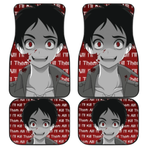 Attack On Titan Anime Eren Kill Them All Car Floor Mats