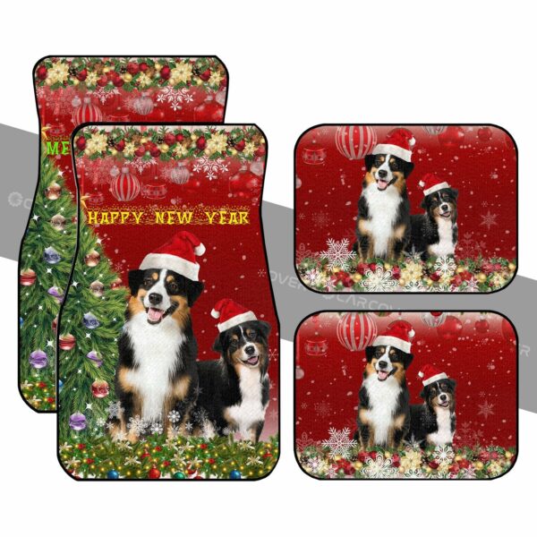 Australian Shepherds Christmas Car Floor Mats Custom Car Accessories Gifts For Dog Lovers